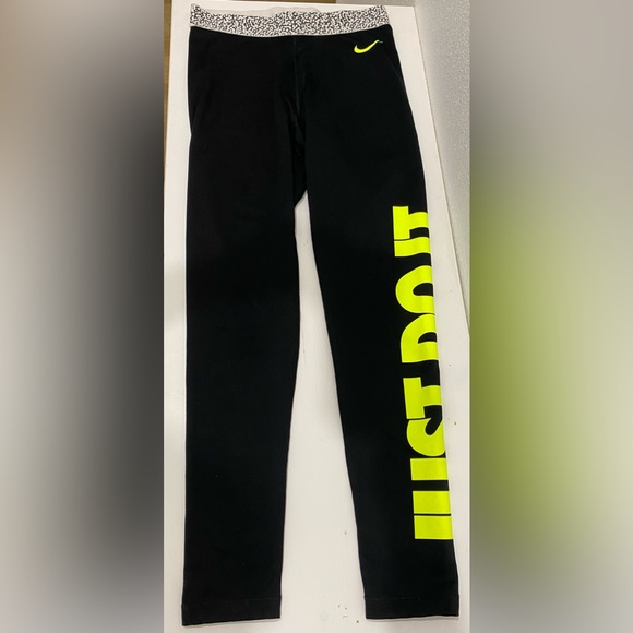 Nike Pro Hyperwarm Tights Mezzo Waistband Compression Black/Volt Women |Size S - Picture 4 of 10